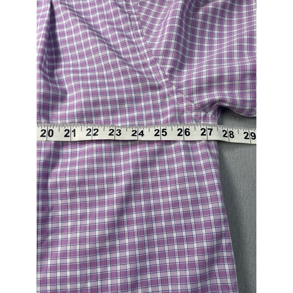 Oak Hill Premium Mens Gingham Non Iron Button Down Shirt 18 36/37 T - Picture 13 of 16
